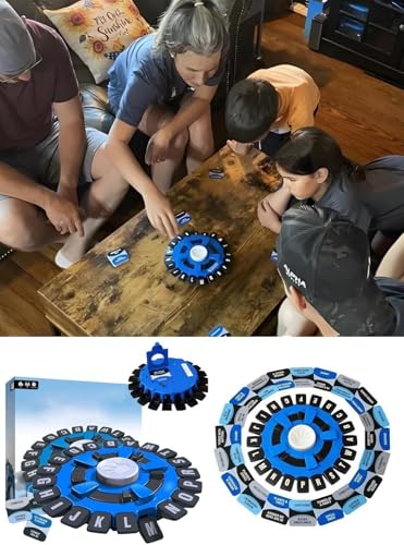 KALEDE® Word Game, Word Games, Quick Thinking Letter Pressing Game Fast-Paced Family Board Game Fun Word Puzzle and Learning Game for Adults Children and Families