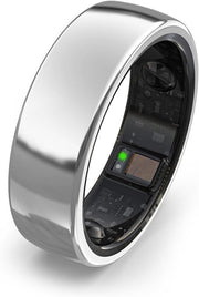 aaboRing, Health & Fitness Tracker Smart Ring, Advance Sleep Monitoring, Stress & Activity Tracking, Titanium, IP68 Waterproof (US Size No 10, Black) - Silver 08