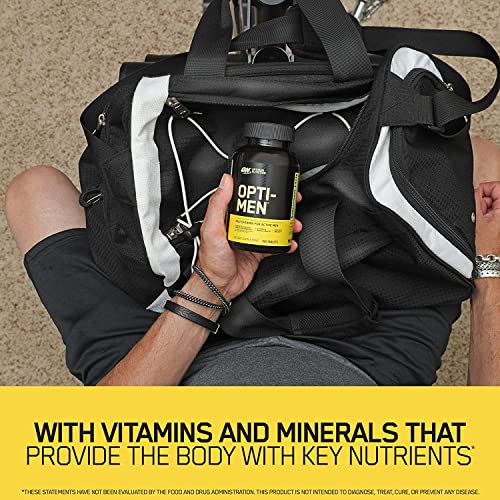 Optimum Nutrition (ON) Opti-Men, Vitamin C, Zinc and Vitamin D, E, B12 for Immune Support Mens Daily Multivitamin Supplement - 150 Count