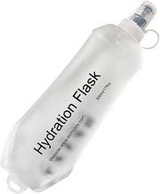 Soft Flask, TPU Foldable Running Hydration Flask, Soft Collapsible Water Bottle for Hydration Pack Cycling Marathon Running Hiking - 500ML-Clear