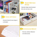 BlayaAdd Desk Organizer with Pen Holder, DIY White Office Stationery Desktop Storage Holder Sorter with Drawer for Home, Office and School (PB04)