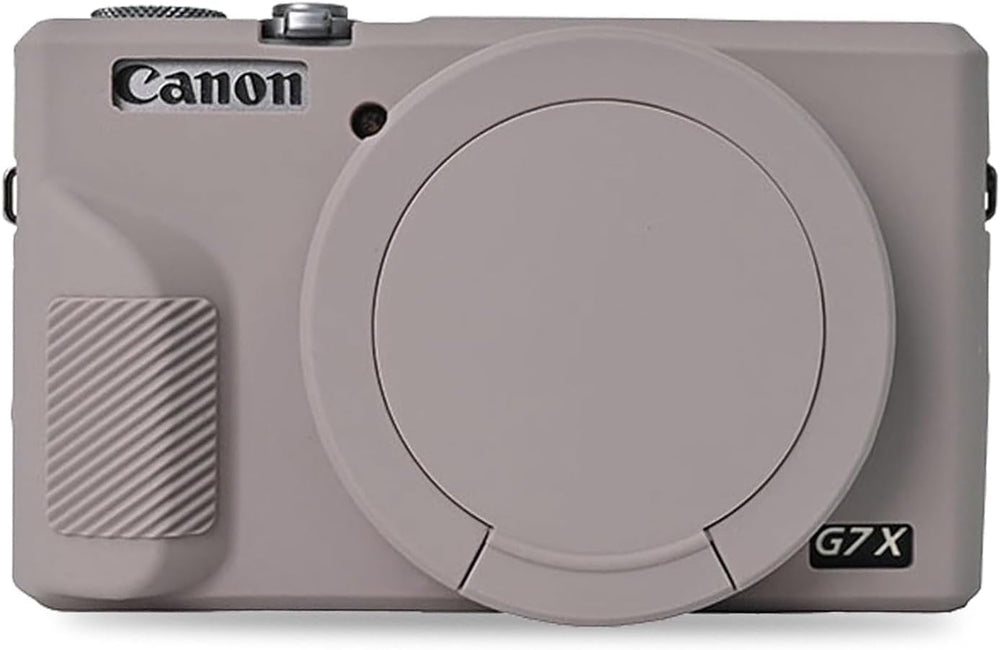 Case for Canon Powershot G7X Mark III Digital Camera, G7X Mark iii Camera Silicone Case, Soft Silicone Protective Cover with Removable Lens Cover for Canon G7-X Mark3 (Black)