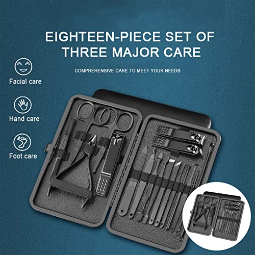 CBEI Nail Clippers Professional Manicure Set Nail Grooming Kit for Thick Nails Cuticle Remover Toe Nail Care Cutter Pedicure Kit Nail Clippers Portable Set Travel Tool Kit for Men Women
