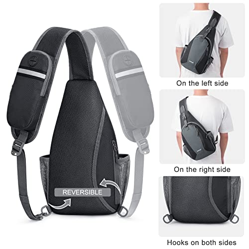 G4Free RFID Blocking Crossbody Sling Bag Small Chest Shoulder Backpack Men Women Hiking Outdoor