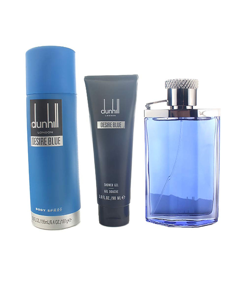 Alfred Dunhill Desire Blue - 3Pc Gift Set 3.4oz Edt Spray, 3oz Shower Gel, 6.oz Body Spray3 St?ck