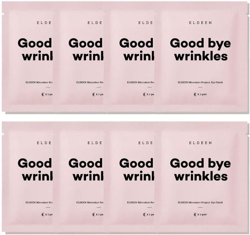 Eldeen Good Bye Wrinkles - Microdart Project: Eye Patch - The Ultimate Solution for Your Skin, reduce wrinkles, clear, 1 pair, Packages of 1, 4, and 8 (Package of 4)