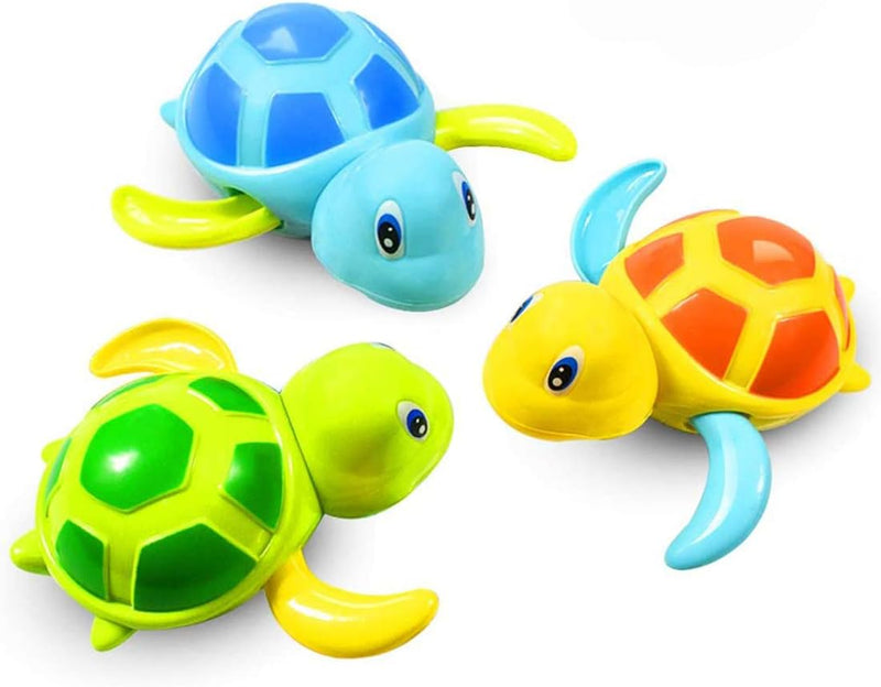 Starthi Baby Bath Toys Clockwork Turtle For Toddlers Boys Girls Wind up Water Toys Swimming Turtle Summer Pool Bathroom Float Toy Best Child Plastic Bathtub Bath Toys Rubber Duck