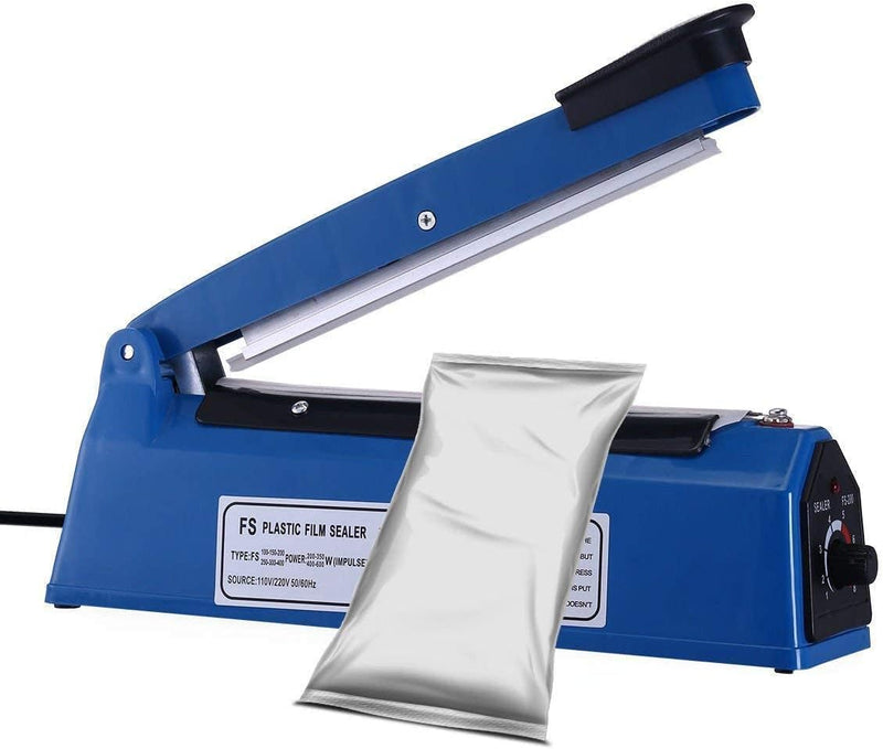 Showay Electric Manual Hand Impulse Heat Sealer Sealing Packaging Machine For Plastic Packet Pouch Bag Polybag Packing Kitchen Seal Package Poly (12"/30cm)