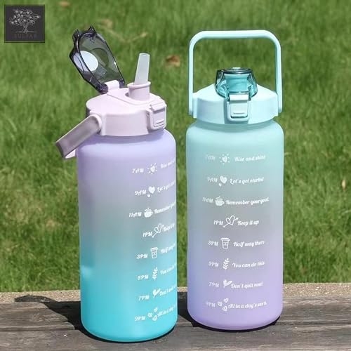 Sulfar Motivational Large Plastic Water Bottle, 2L (Pink)