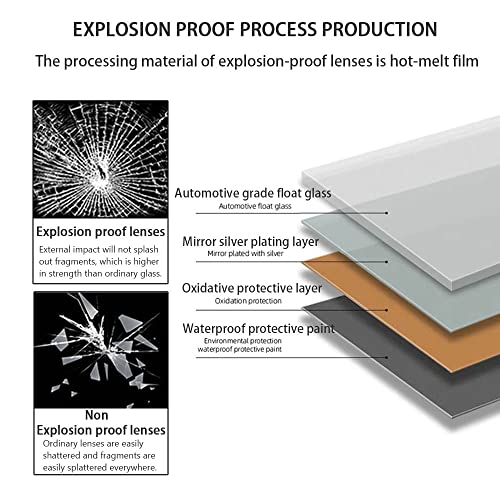 MUMOO BEAR Bathroom Mirror Vanity Makeup Mirror Wall Mounted Frameless Rectangular Mirror for Bathroom Vanity Bedroom Dressing Table Vertical or Horizontal Hanging (70 * 90cm, Clear)