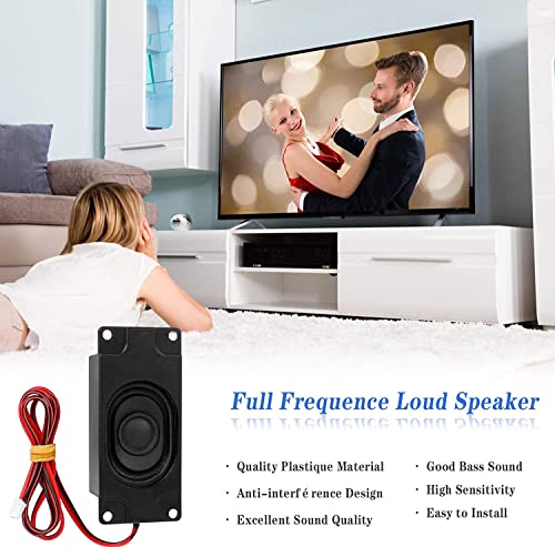 Excefore Wired Speaker Mini Loundspeaker Micro Narrator 3 Watt 4 Ohm Speakers for Small Electronic Projects Advertising Machines LCD TV Monitors Black (4Pack)