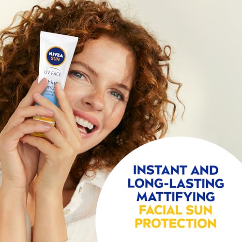 NIVEA SUN UV Face Shine Control SPF 50 Cream, Sun Cream Protects Against UVA/UVB Rays and Premature Skin Ageing, Sunscreen for Delicate Facial Skin, Tube 50ml