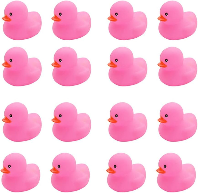 WAMSOLE 50PCS Super Mini Rubber Duck Bath Duck Toys for Toddlers Boys Girls,Squeak and Float Rubber Ducks in Bulk Baby Shower Duck Decorations Party Favors (1.6'')