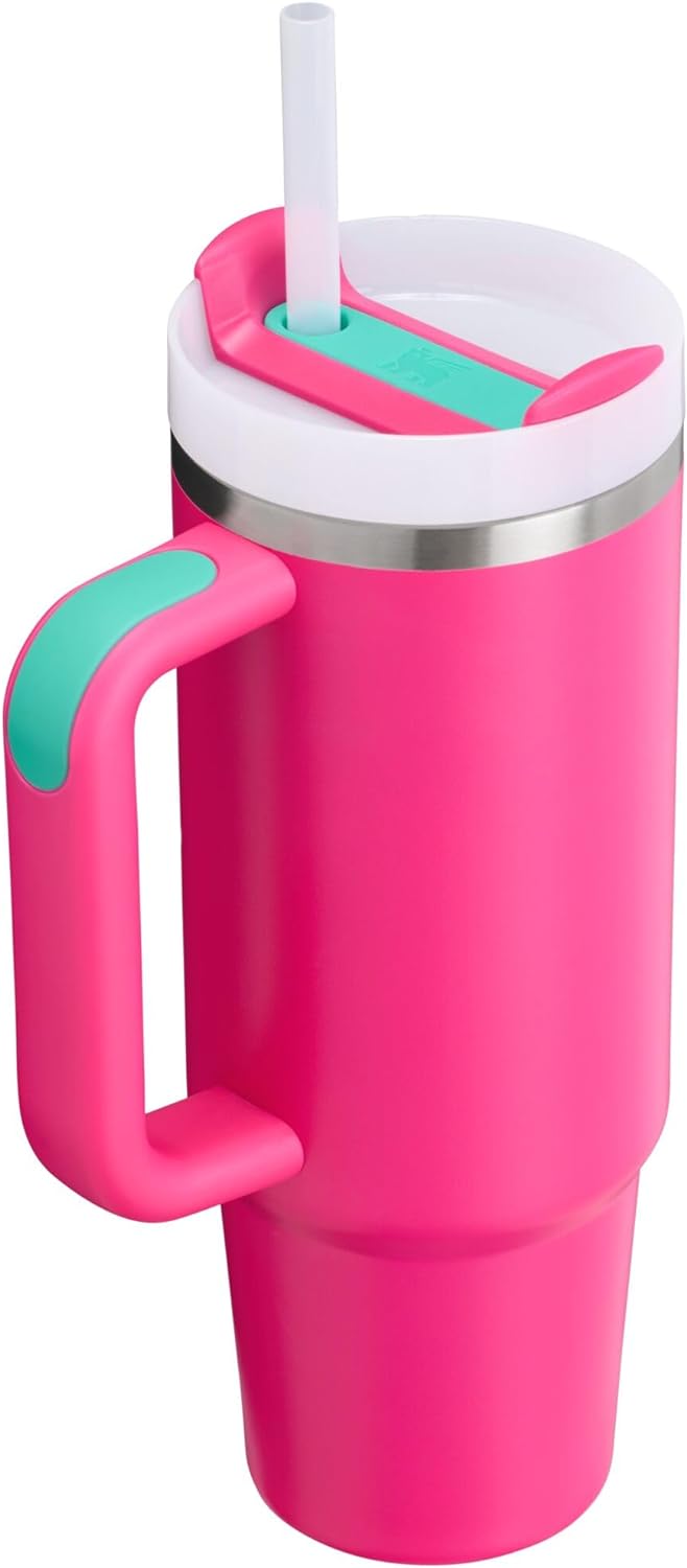 Stanley Quencher H2.0 Tumbler with Handle & Straw 40 oz | Twist On 3-Way Lid | Cupholder Compatible for Travel | Insulated Stainless Steel Cup | BPA-Free | Seafoam