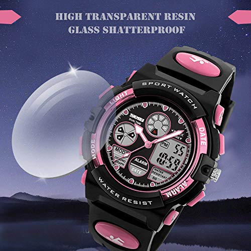 Kids Digital Sport Watch, Boys Girls Waterproof Sports Outdoor Watches Children Casual Electronic Analog Quartz Wrist Watches with Alarm Stopwatch