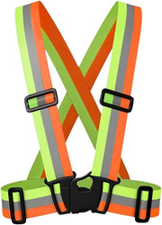 Reflective Adjustable Safety Vest, Reflective Running Gear, High Visible Reflective Gear for Sports Outdoor Cycling Supplies Protective Night Running, Adjustable Vest for Men Women Kids - Dual Color