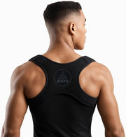 Fitto Adjustable Posture Corrector for Men and Women - Upper Back Support Brace - Black