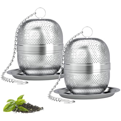 Tea Infuser for Loose Tea,2pcs Stainless Steel Tea Straine Balls for Loose Leaf Tea, Mugs Teapots