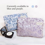 STARDW Flower Cosmetic Bags Makeup Bags for Women and Girls,Travel Makeup Bag Large Capacity Canvas Makeup Bag,Makeup Organizer Bag Zipper Pouch, Embossed pink, Large Capacity Aesthetic Makeup Bags