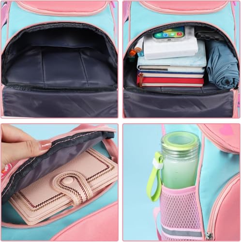 School Bag for Girls Kids Backpack with Chest Strap Children's Backpack Toddlers Rucksack Kindergarten Preschool Bookbag for Girls Age 3-6, M