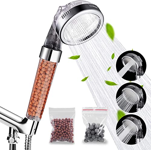 Ecom City™ Filtered Hand Held Shower Head - Ionic Head - Help Reduces Hair Loss - Rainfall Spa - Water Saving - Purifies Water - Remove Chlorine