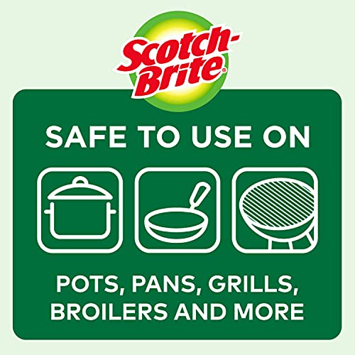 Scotch-Brite Stainless Steel Metal Spiral Scrub Sponge, 6 pieces/pack | Ideal for Cast Iron Pans | Powerful Scrubbing | Hard cleaning | Kitchen sponge | Scrub | Kitchen, Garage, Outdoor