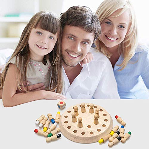 Wooden Memory Chess Game Preschool Educational Training Toy