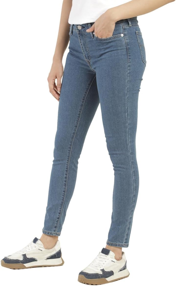 Levi's A7090-0001 Women's Mid Rise 711 Skinny Jeans, Ebony Black Size 26W/28L