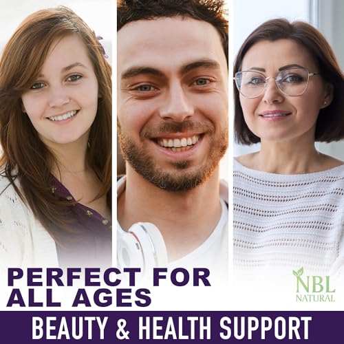NBL Natural Hair Vitamins 60 Gummies Supplement with Vitamin C, Biotin & Folic Acid Supports Hair Growth, Hair Loss, Healthy Hair, Skin & Nails | Hair Multivitamins Supplements for Men Women's