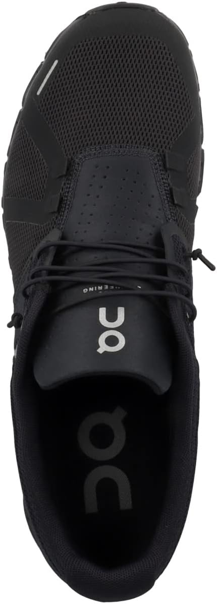 ON Men's Cloud 5 Sneakers, Black/White, 12