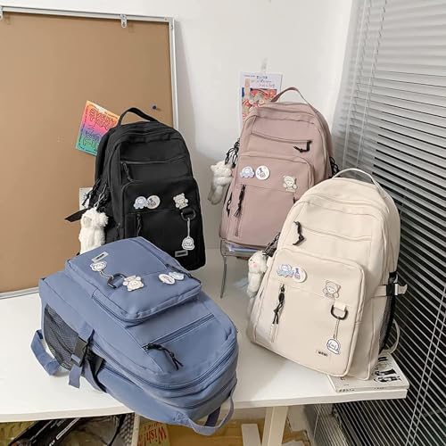 Cute Aesthetic Backpacks, School Backpack Teen Lightweight College Daypack for Teens Girls Women Students