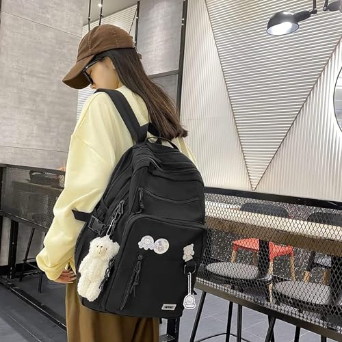 Cute Aesthetic Backpacks, School Backpack Teen Lightweight College Daypack for Teens Girls Women Students