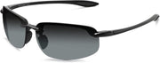 JULI Sports Sunglasses for Men Women Tr90 Rimless Frame for Running Fishing Baseball Driving MJ8001 - C6-Black/Gradient Gray Non-Polarized