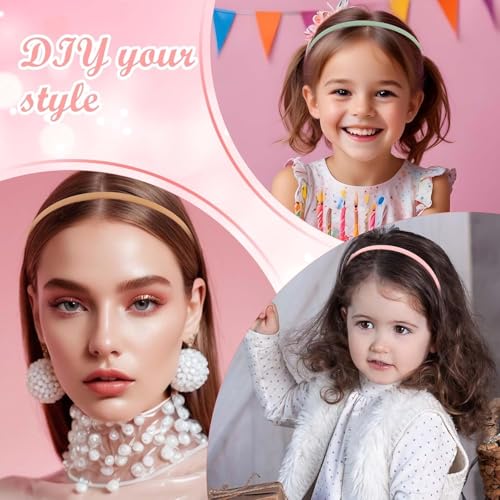 6 Pcs Thin Plastic Headbands for Women & Girls, Non-Slip Hair Bands with Teeth for Straight & Curly Hair, Candy Color Hair Accessories (Multicolor)