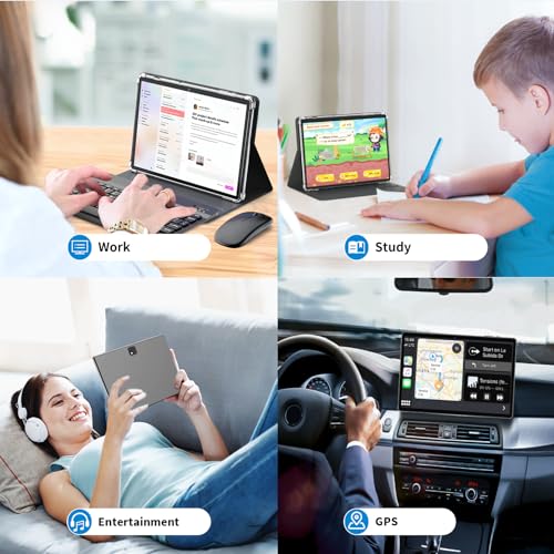 Android Tablet with Keyboard, Android Tablet, 13, 12GB  128GB, 1TB Extension, 2 in 1 Tablet, 10-Inch Tablet with Case, Mouse, Pen, 8000mAh Battery, 2.4G/5G Wifi, GPS,