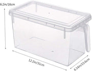 In-House Food Storage Boxes With Lids Freezer Safe Volwco 3 Pcs 4.7L Large Plastic Kitchen Refrigerator Stackable Food Fruit Storage Containers With Handle(Assorted Colours), Na-37746