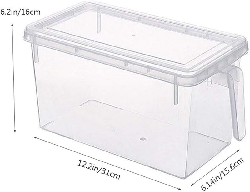 In-House Food Storage Boxes With Lids Freezer Safe Volwco 3 Pcs 4.7L Large Plastic Kitchen Refrigerator Stackable Food Fruit Storage Containers With Handle(Assorted Colours), Na-37746