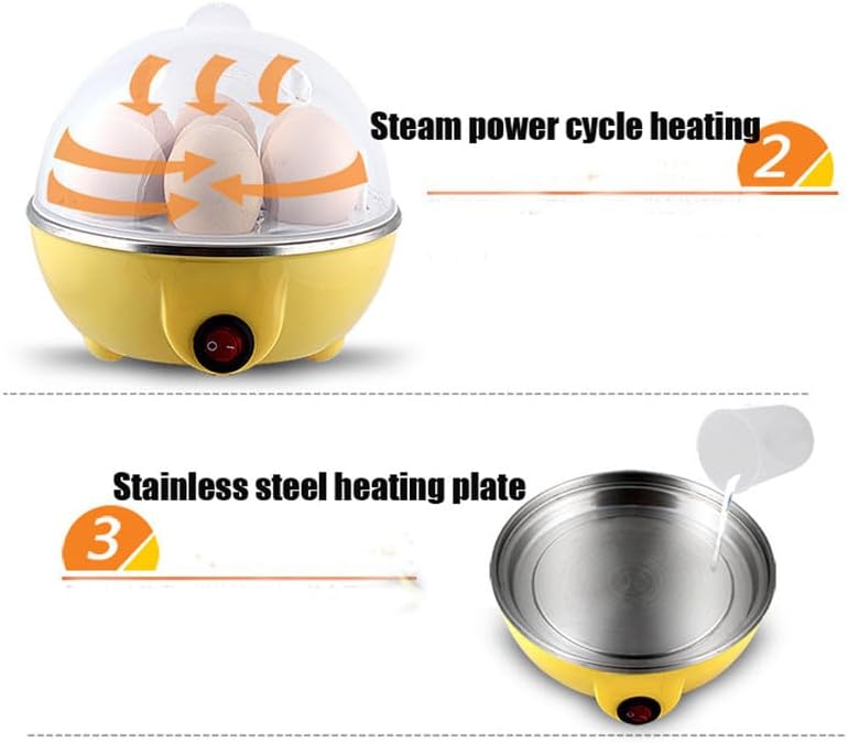 Electric Egg Cooker Boiler Maker – 7 Egg Capacity, Soft/Medium/Hard Boil | Noise-Free Technology, Auto Shut Off, Includes Egg Slicer – Fast, Easy, & Perfect for Breakfast