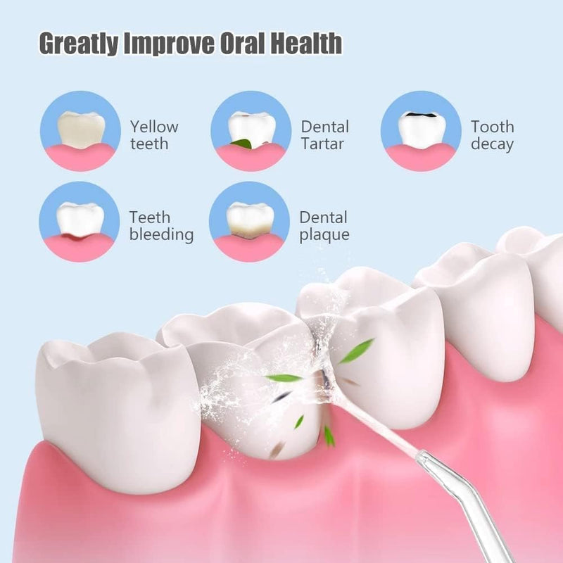Portable Water Flosser, 220ml Tank, 3 Modes, 4 Jet Tips, Waterproof Dental Oral Irrigator