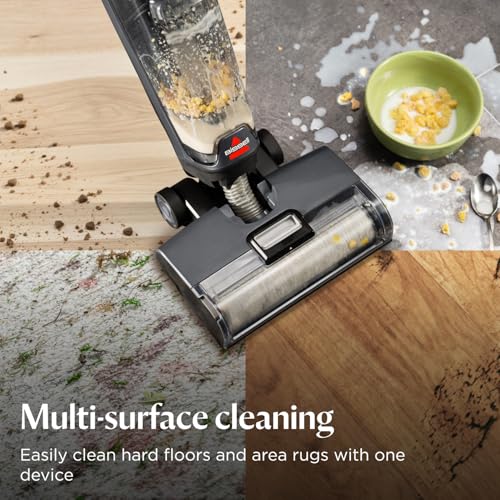 BISSELL Crosswave Omniforce Edge 4000E – Cordless Wet & Dry Vacuum Cleaner- Powerful Suction for Dry Cleaning with PowerVac Mode & ZeroGap Technology for Cleaning precision | 2 Years BISSELL Warranty