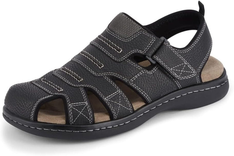 Searose mens Fisherman Sandal - Black