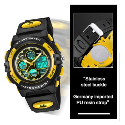 Kids Watch, Boys Watches Ages 5-15, Analog Digital Watch for Kids Watch Boys Girls, Kids Waterproof Watch with Alarm Clock Stopwatch Wrist Watch, Birthday Gifts and Christmas Gifts