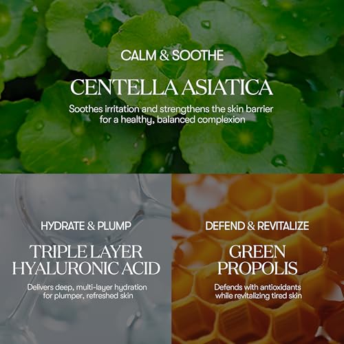 VT COSMETICS Daily Soothing Mask 30ea | Facial Sheet Mask for Moist & Hydrating, 30 Day Supply, Centella Asiatica Face Mask, Instant Calm & Glow, Korean Skincare