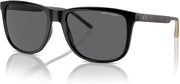Men's Ax4070s Square Sunglasses - Black