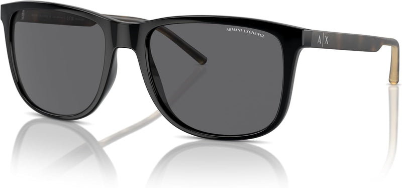 Men's Ax4070s Square Sunglasses - Black
