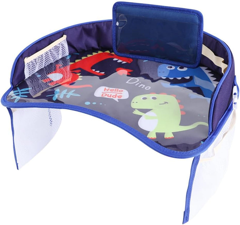 TOMVAES Car Seat Travel Tray for Kids,Portable Baby Food Tray Car Seat Table,Carseat Trays Accessories,Child Car Safety Seat Tray with Tablet Phone Holder for Children Toddler