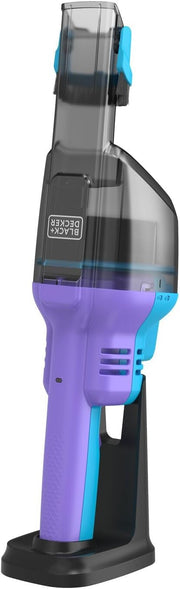 Cordless Handheld Dustbuster Vacuum, 7.2V, 2.0Ah Battery, 16AW Suction, Flip-Up Brush, Crevice Tool, Pet Hair Brush, Storage Base, Lively Lavender/Breeze Blue - NVD220BP-GB