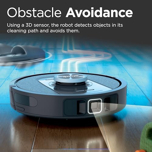 Shark PowerDetect Self-Empty Robot Vacuum with NeverStuck Technology, Auto Deep-Clean Carpets & Hardfloors, XL 60 Day Capacity HEPA Bagless Base Neutralizes Odors, for Pet Hair, Black (AV2820AE)
