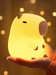 YuanDian Capybara Night Light, Cute Nursery Lamp for Kids, Girls, Women, Teen, and Babies. Decorate Kids' Bedroom with Adorable Silicone Capybara Nightlights - Style Capybara