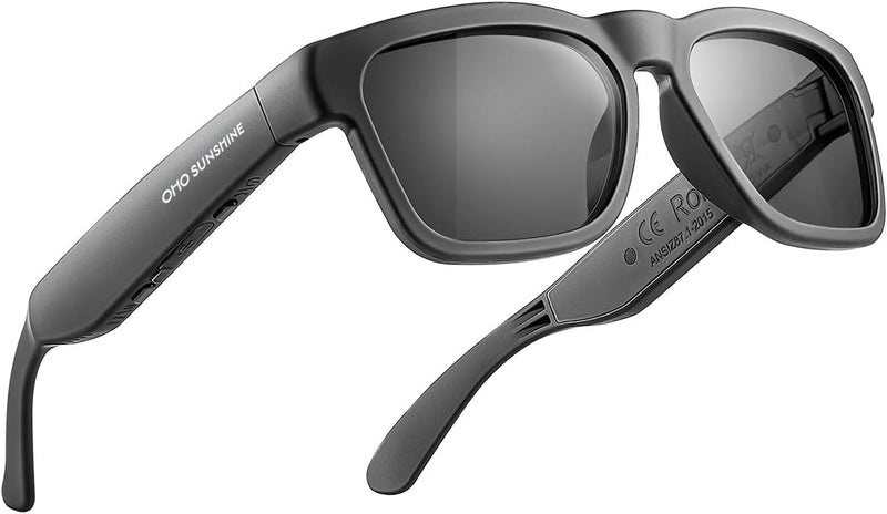 OhO sunshine OhO Bluetooth Sunglasses,Voice Control and Open Ear Style Smart Glasses Listen Music and Calls with Volume UP and Down,Bluetooth 5.0 Audio Glasses and IP44 Waterproof, unisex-adult